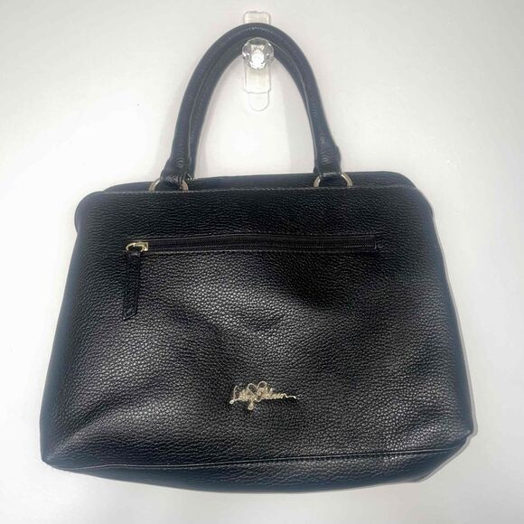 Libby Edelman NWT Black Leather Metallic Paisley Purse Tote Handbag - Picture 3 of 6